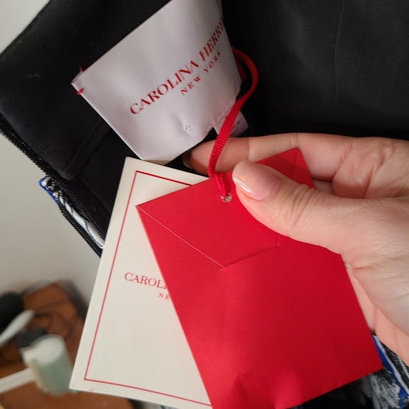 NWT CAROLINA HERRERA Resort 2021 Floral Jacquard Midi Dress - Cobalt Blue Size 8 - Picture 11 of 16